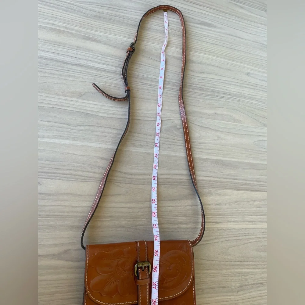 Patricia Nash Tan Leather Crossbody Bag